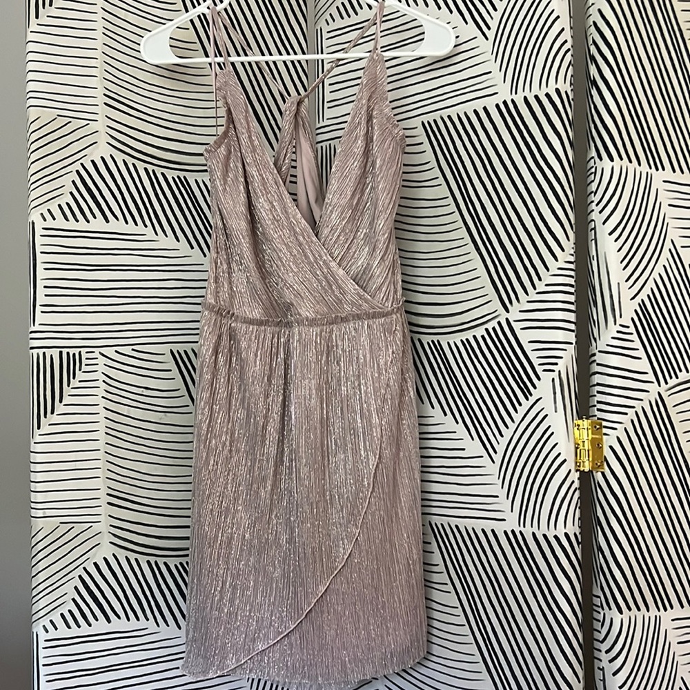 Express light pink. Sparkly mini dress. Used - like new.